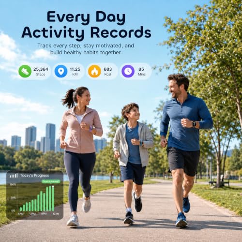 Fitness Tracker No APP No Phone Needed, Compatible with Apple Find My - color: Blue