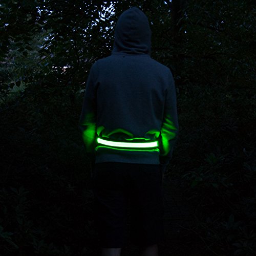 Illumiseen Extension for the LED Reflective Belt – Adds a max. of 19.6” to your LED Belt - color: Neon Green