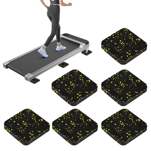 6 Pcs Walking Pad Mat, Rubber for Protect Floors,Noise Reduction