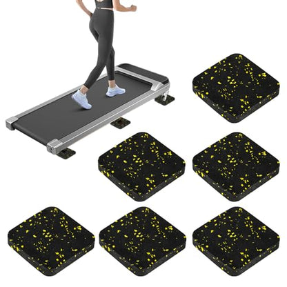 6 Pcs Walking Pad Mat, Rubber for Protect Floors,Noise Reduction