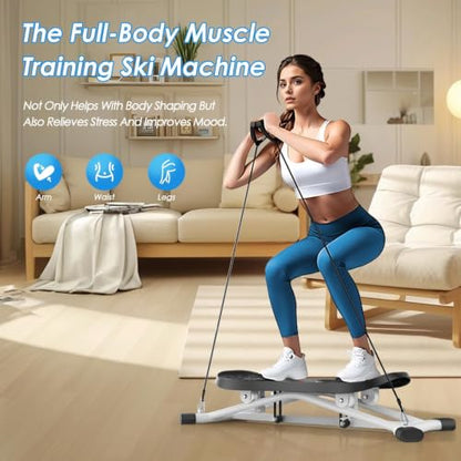 Balance Boards for Adults, Ski Machine Exercise Equipment - color: Black