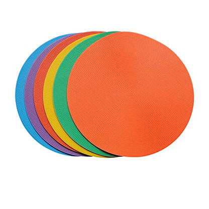 10 inch Spot Markers, Set of 6 Flat Field Cones (25 cm) - Non-Slip Floor Markers for Soccer, Basketball, Football, Speed & Agility Training, Gym Class & Coaching Drills - size: 10inch (25cm) (Pack of 2)
