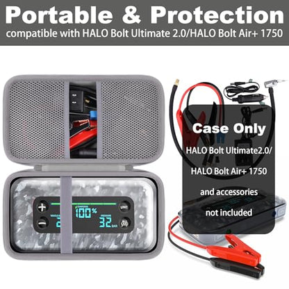 khanka Case for HALO Bolt Ultimate 3.0/2.0/Air+1750 Jump Starter,Grey - color: Grey, style: For Halo Bolt Ultimate 2.0/Halo Bolt Air +1750