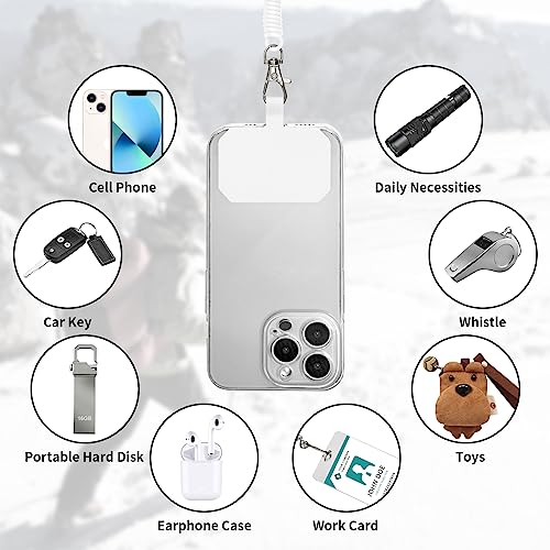 HOTEMIA Phone Tether Lanyard Anti-Drop Outdoor Strap with Carabiner for Skiing, Hiking, Cycling, Fishing, Climbing - Fit iPhone and Most Cell Phones (Black+White) - color: Black+White