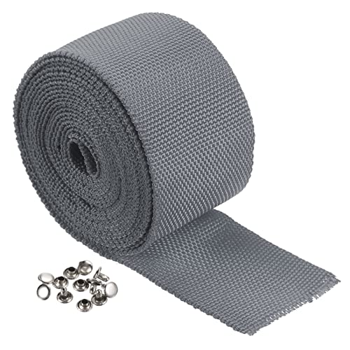 PATIKIL Winch Rope Protector 3m/9.84ft, Polyester Protective Sleeve with Buckle Universal for 4.5cm/1.77in Width Cable Line, Grey - color: Gray, size: 4.5cmx3m