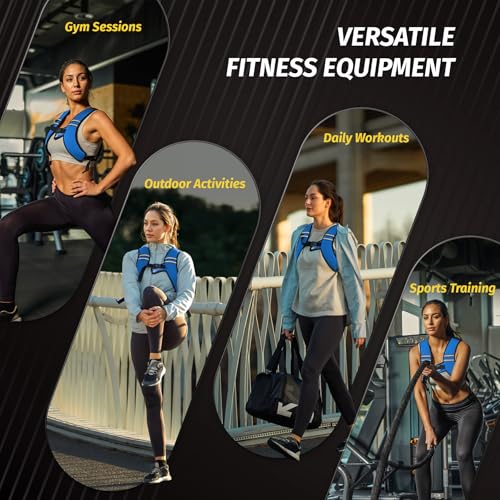 Zelus Weighted Vest for Women Men, Washable Z-Fit Weighted Vest 5/10/15lb - color: Light Blue, size: 10 LB