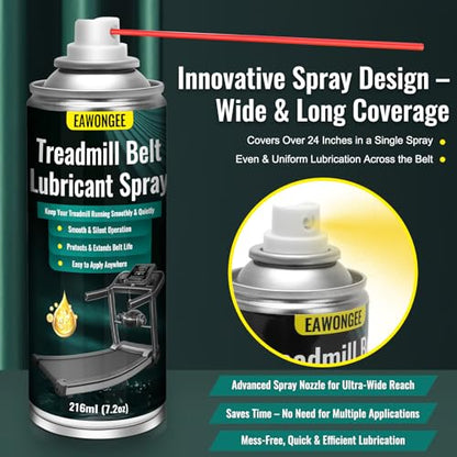 EAWONGEE Treadmill Belt Lubricant Spray 2-Pack 7.2oz - size: 2 Pack