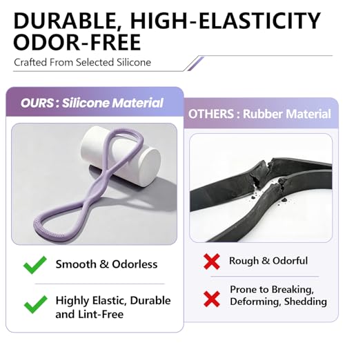 Figure 8 Resistance Band with Handles, for Home Gym,Yoga & Physical Therapy - color: 15 LBS Purple