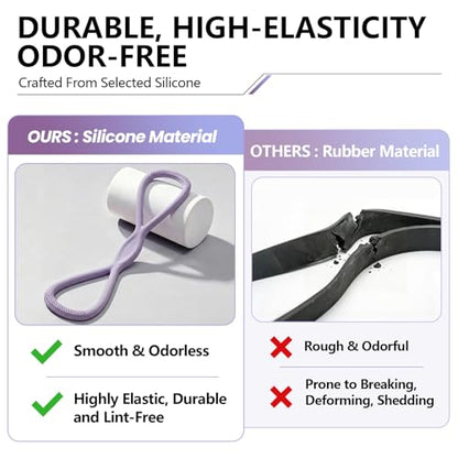 Figure 8 Resistance Band with Handles, for Home Gym,Yoga & Physical Therapy - color: 15 LBS Purple