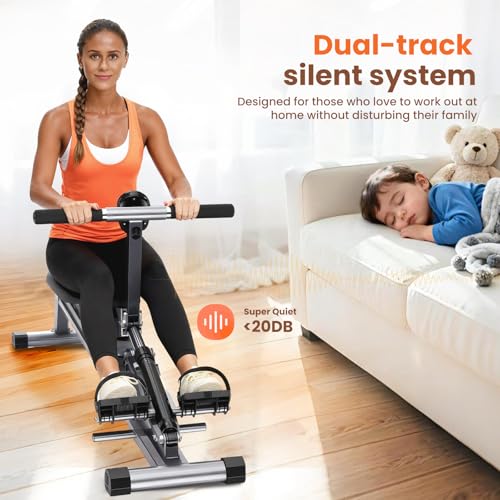 Ann Katy Compact Rowing Machine, Foldable Full Body Home Workout Rower