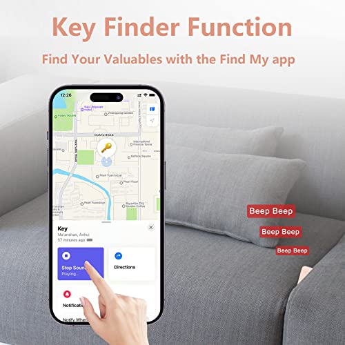 3-in-1 Personal Alarm with Apple Find My - 130dB Emergency Siren, LED Strobe Flashlight, GPS Tracker Keychain for Women, Kids, Seniors - Real-Time Location, iOS Only - color: Pink