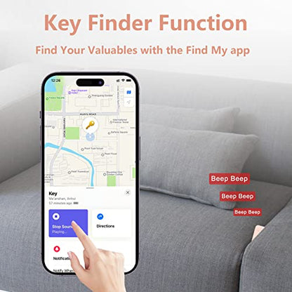 3-in-1 Personal Alarm with Apple Find My - 130dB Emergency Siren, LED Strobe Flashlight, GPS Tracker Keychain for Women, Kids, Seniors - Real-Time Location, iOS Only - color: Pink