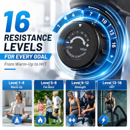 3-in-1 Elliptical Exercise Machine for Home, 15.5-Inch Stride