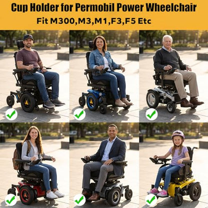 Wheelchair Cup Holder for Permobil Uni-Track