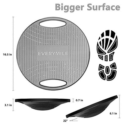 Wobble Exercise Balance Board, No-Skid Surface - color: New Gray