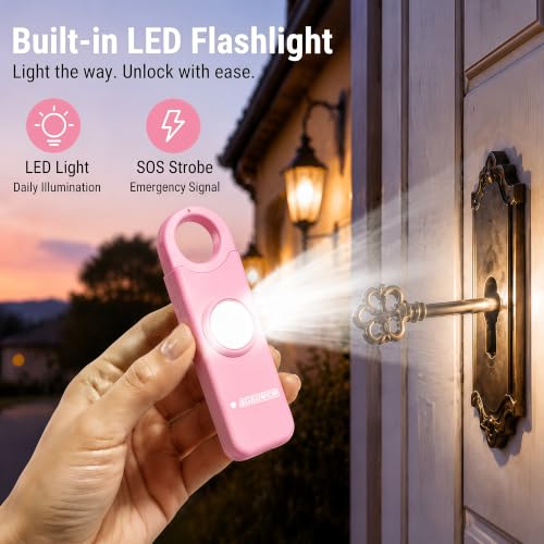 Rechargeable Personal Safety Alarm for Women - color: Baby Pink