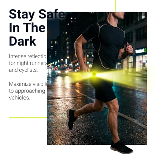 Magnetic Reflective Clip Compatible with Night Running Walking Accessories Fluorescent Yellow and Silver Lightweight Safety Gear for Jackets Bags and Hats