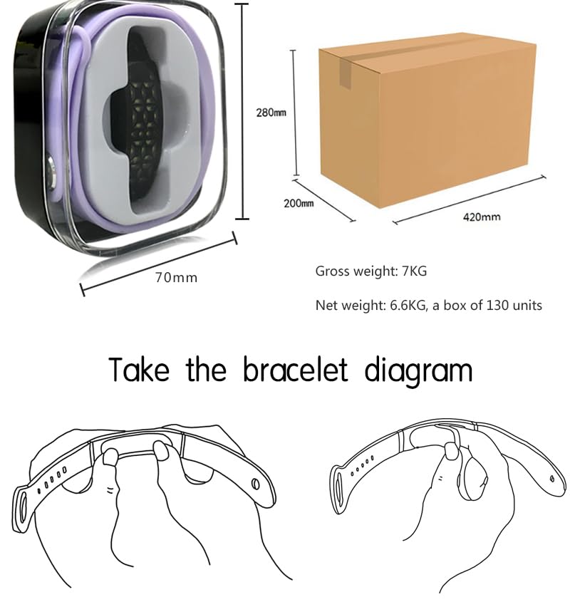 Vibrating Alarm Reminder Watch, Silent Alarm Wristband up to 15 Personal Alarms or Pill Reminders per Day - color: Blue
