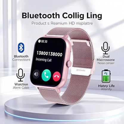 1.83-inch Large Screen Fitness Tracker with Bluetooth Call and Music Playback - 100+ Exercise Modes, Health Monitoring and Voice Assistant for Active Lifestyles