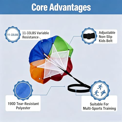Kids Speed Training Resistance Parachute Running Training Equipment Small