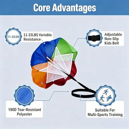 Kids Speed Training Resistance Parachute Running Training Equipment Small