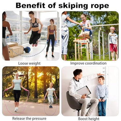 BIRDDIE Soft Beaded Jump Ropes For Kids, Adoult Fat Burning Fitness - color: 12 Pack