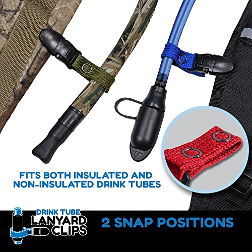 Hydration Pack Drink Tube Lanyard Clip - color: Gray