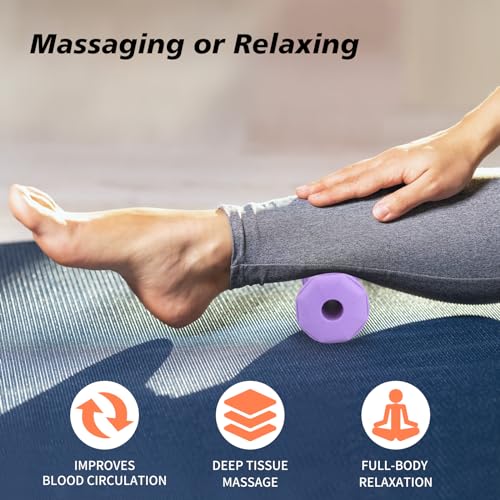 Foot Massager Roller for Plantar Fasciitis,Portable Reflexology Tool,Purple - color: 1-piece Purple