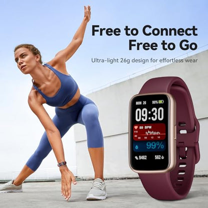 Fitness Tracker Smart Watch, 1.47" Color Screen, 100+ Sports, Purple - color: Purple