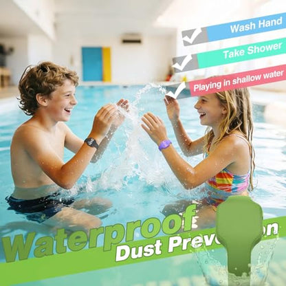 Kids Led Activity Tracker Tracker Watch for Ages 5-15, No App Required, Digital Sport Wristwatch, Waterproof, Pedometer, Alarm Clock, Silicone Strap, for Teens Children Students Boys Girls - color: Green