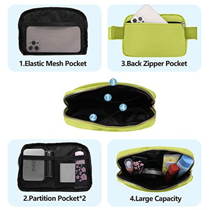 VOROLO Fanny Pack For Women And Men Crossbody Bag Belt Bag Grass Green - color: Grass Green with rope