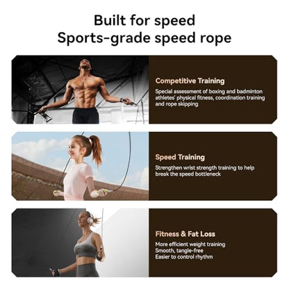 Weighted Jump Rope,Dual Bearing Smooth Rotation Speed Jump Rope, One-Button Push Adjustable Length for Men Women, Workout with Metal Handles for Fitness, Home Exercise & Slim Body - color: Pink