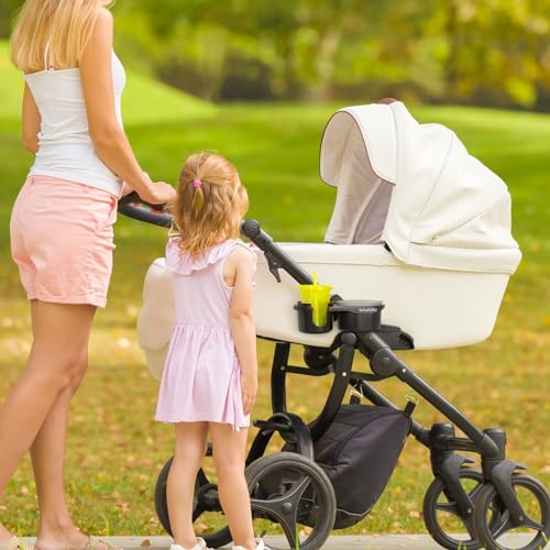 liuliuby Universal Stroller Snack Tray Attachment | Stroller Cup Holder Attachment Universal Snack Tray for Stroller Tray Attachment | Clip On Baby Stroller Accessories for Joggers, Umbrella & Wagons - color: Closed Top