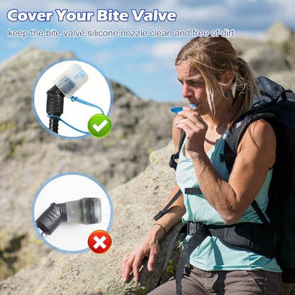 Enhon 2pk Hydration Bladder Silicone Bite Valve Cover Replacement