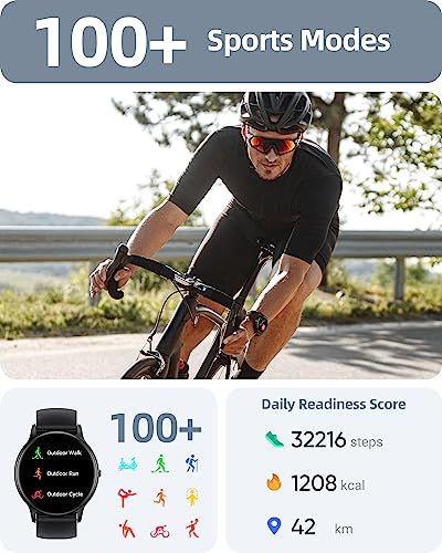 Parsonver Smart Watch for Men Women(Answer/Make Calls), Fitness Tracker - color: Black