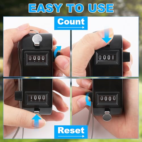 Windspeed 2P Dual Pitch Counter Baseball, Pitch Counter Clicker Black for Baseball Pitch Counter Clicker Black Umpire Clicker Counter for Coaching, Knitting, People, Lap, Fishing, Golf