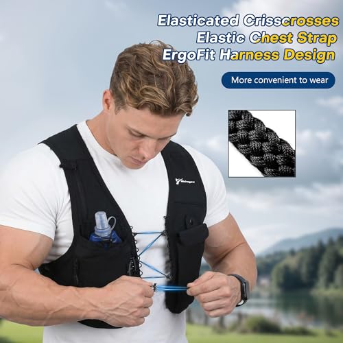 Running Vest for Women Men, Lightweight Hydration Vest for Training Runs - size: Large-XLarge