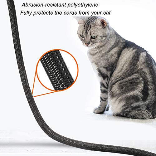 Cable Management Sleeve, Split Design, 25FT - 1/2 Inch, Black - color: Black, size: 1/2"-25ft