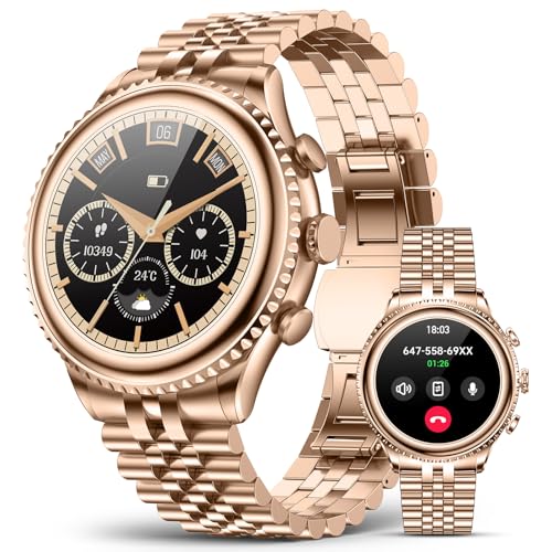 2026 Luxury Smart Watch for Men, Rotating Dial (Axe-Cut Bezel) Smartwatch, 1.32" AMOLED Display, Heart Rate, Blood Pressure, SpO2, Sleep Monitor, Stainless Steel Build, Compatible Android and iOS