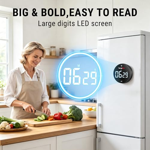 TempPro Magnetic Kitchen Timers for Cooking, Digital Timer for Kids Teacher