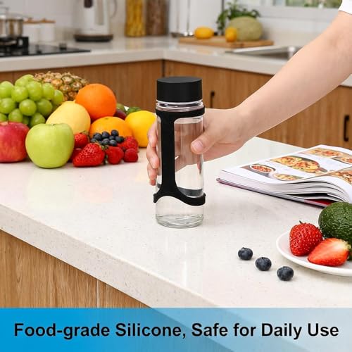 3 Pack Non-Slip Silicone Water Bottle Handle Strap – Soft Grip Carrier for Any Bottle, Handheld Accessory for Gym Workouts, Hiking & Outdoor Sports Enthusiasts