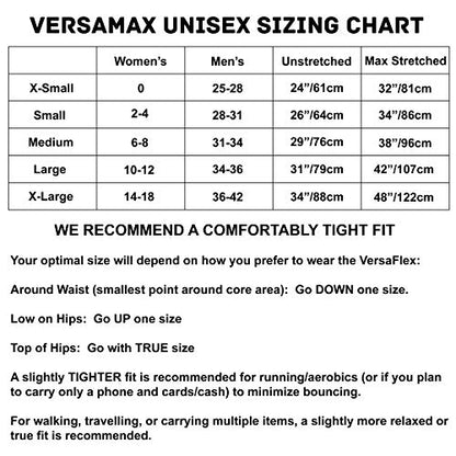 Sporteer VersaMax Running Belt, Anti-Theft Travel Money Band, Black, M - color: Black, size: Medium