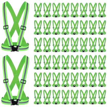 Hercicy Reflective Vest High Visibility Safety Vests Bulk - color: Green