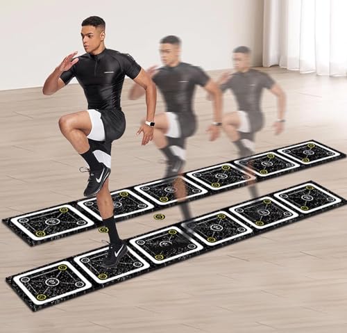 Rubber Agility Ladder 8.8 Ft Non-Slip Speed Agility Training Ladder for Soccer Footwork Training，Flat Agility Ladder for Children's Physical Training Equipment - color: 15 ft