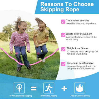 GRAWUN Jump Rope For Kids, Soft Beaded Jump Rope, Adjustable Length Tangle-Free Segmented Soft Beaded Skipping Rope，for Women, Men and Kids Keeping Fit, Workout and Weight Loss - color: 3 Pack