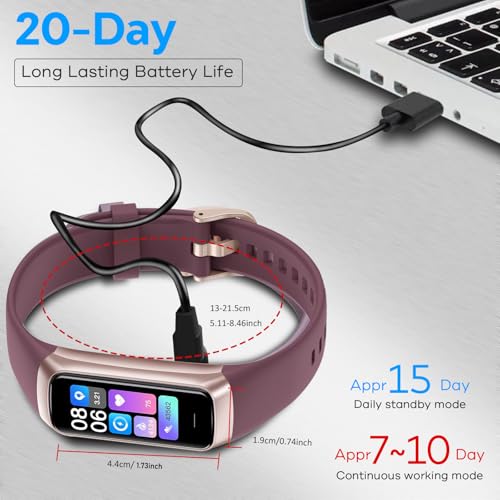 Fitness Tracker Watch, Smart Watch with Blood Pressure Heart Rate Sleep IP67 Waterproof Health Watches Fitness Activity Tracker Step Calorie Counter Pedometer Watches for Men Women Android iOS Phone - color: Purple-Fitness Activity Tracker Watch