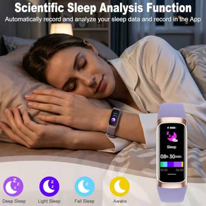 Fitness Tracker, 2026 Smart Band with Heart Rate & Activity Tracker, IP67 Waterproof Smartwatch with Sleep Tracking & Step Counter for Men Women, Orchid Purple - color: Orchid Purple