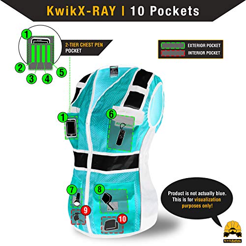 KwikSafety RoadBOSS Econ & Premium Safety Vest for Women Class 2 ANSI OSHA - color: Yellow, size: X-Large