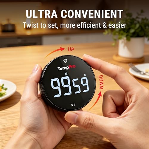 TempPro Magnetic Kitchen Timers for Cooking, Digital Timer for Kids Teacher