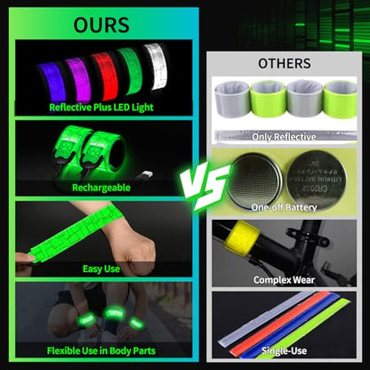 2PCS LED Armband for Running and Walking at Night Safety Gear